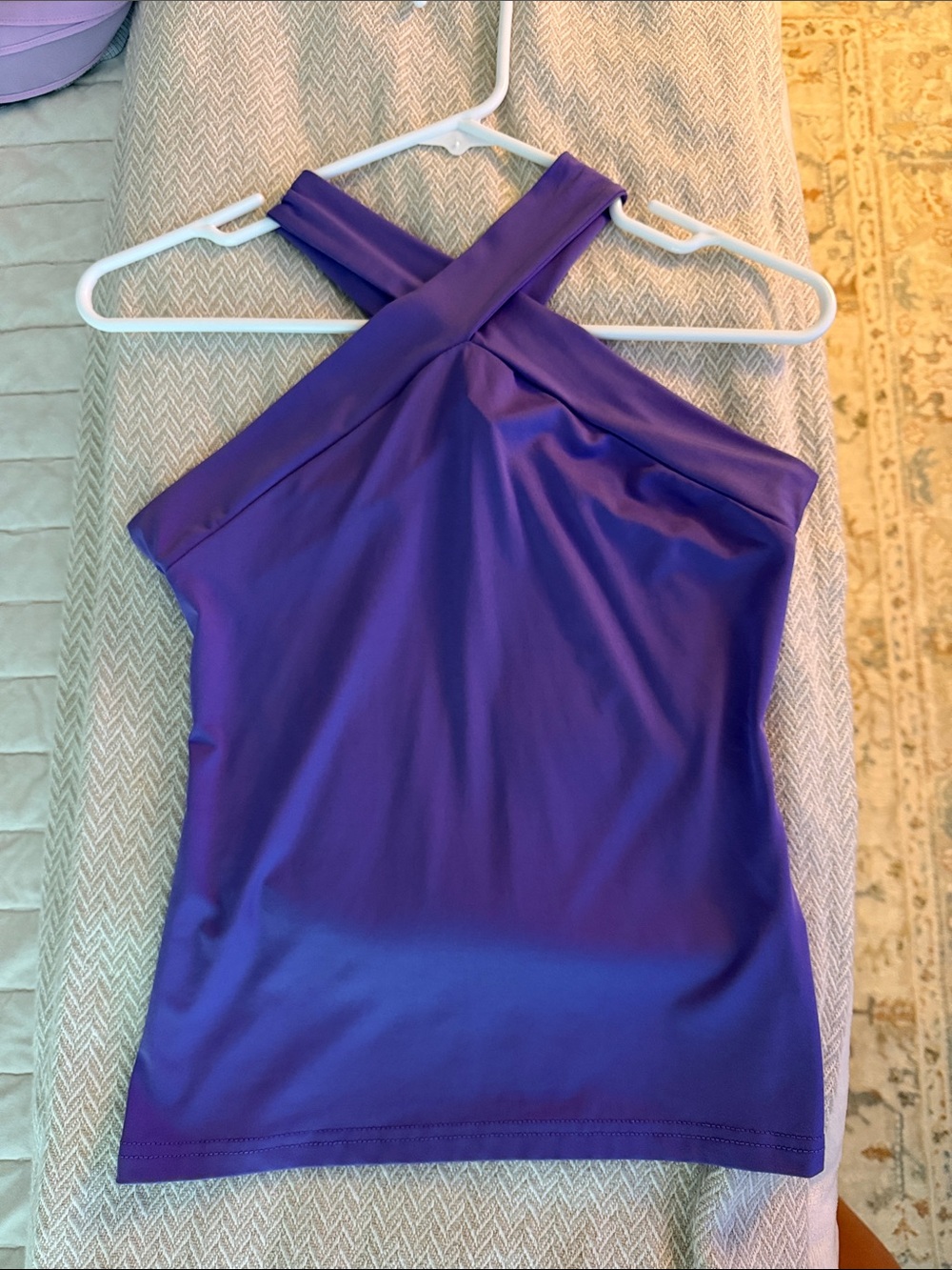 SHEIN Purple Cross-Back Halter Camisole